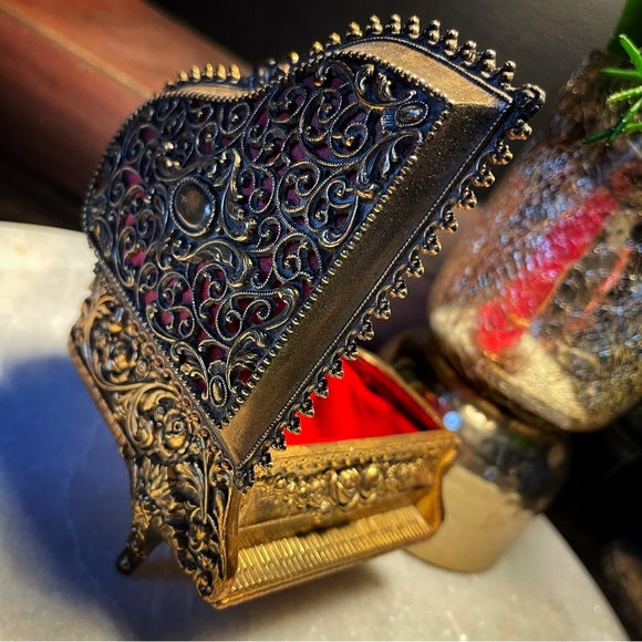 Accents Vintage Ornate Grand Piano Jewelry Box With Velvet Lining Poshmark